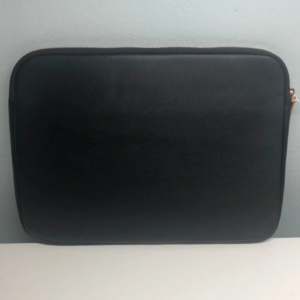 Kikki.K 13” Black Croc Leather Laptop Case